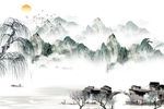 最新意境山水画 tif分层