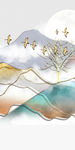 现代玄关山水挂画 TIF分层