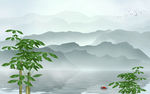 大气意境山水画 tif分层