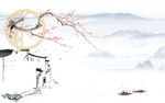 水乡高档山水画 tif分层