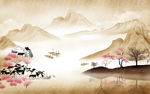 江南高档山水画 tif分层