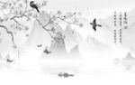 花鸟高档山水画 tif分层