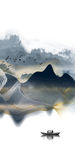简约山水玄关画 TIF分层