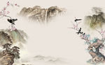 国画意境中国风画 TIF分层