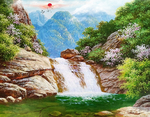 山水风景油画