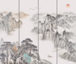 中式山水软包