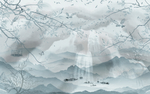 禅意水墨山