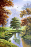 山水风景油画