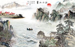 古风大厅山水画 TIF分层