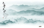 大堂别墅山水画 TIF分层画