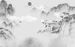 高端 风景山水画 TIF分层画