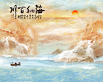 大理石海纳百川背景墙