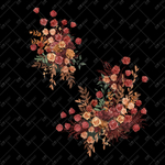 红橙色婚礼花艺素材