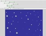 形变补间动画展示星星出现5秒