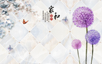 立体浮雕蒲公英