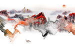 新中式新品新山水画 tif分层