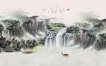 聚财山水画