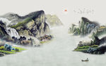 水墨山水风景画