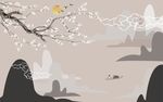 客厅沙发新中式简约电视背景墙