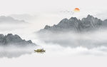 意境水墨山水画