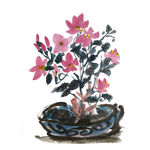 国画花鸟手绘插画素材