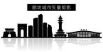 廊坊城市矢量剪影