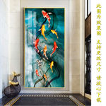 轻奢金鱼装饰画