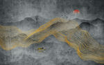 线条山水画