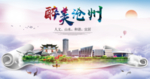沧州绿色宜居中国风城市海报