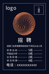 黑蓝系招聘海报