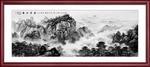 新中式灰色新山水画