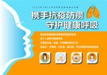 携手抗疫防痨海报