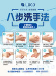 卫生间勤洗手步骤教程海报