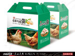 绿色的土鸡蛋手提盒展开图