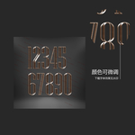 精致 数字