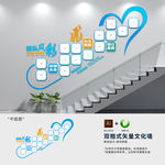 员工风采楼梯照片墙