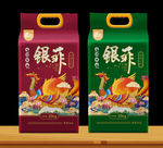 大米包装 米袋设计  稻花香米