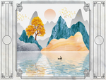 新中式背景墙