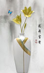 浮雕花朵装饰画