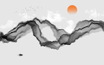 烟雾山水背景