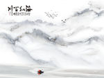 新款爆款高档海纳百川山水背景墙