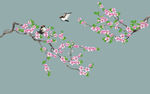 时尚花鸟壁画