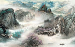 极品高端山水画 tif分层