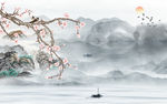别墅中式新山水画 tif分层