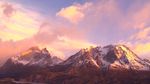 夕阳雪山