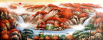 山水画招财画国画风景油画