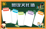小学或幼儿园小学绿色班级文化墙