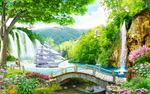 一帆风顺景背景墙