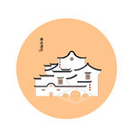 乌镇中式庭院徽派建筑矢量建筑