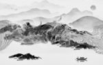 高清无框山水画 tif分层